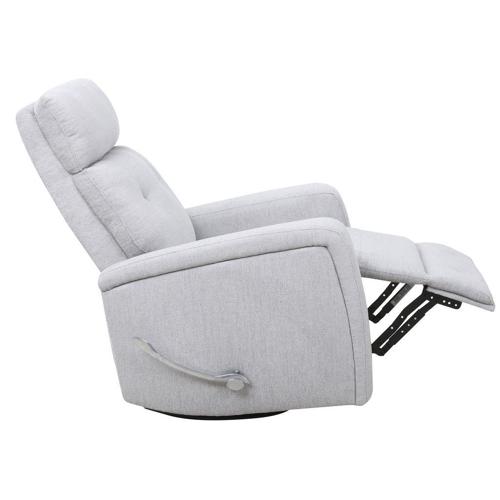 Dalton Grey Tufted Swivel Recliner view 1