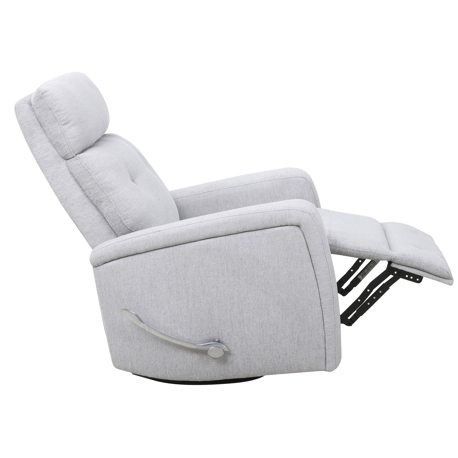 Dalton Grey Tufted Swivel Recliner 3