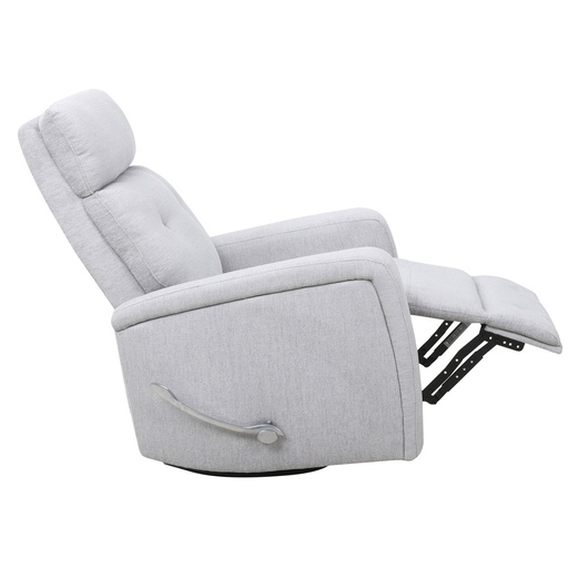Dalton Grey Tufted Swivel Recliner 3