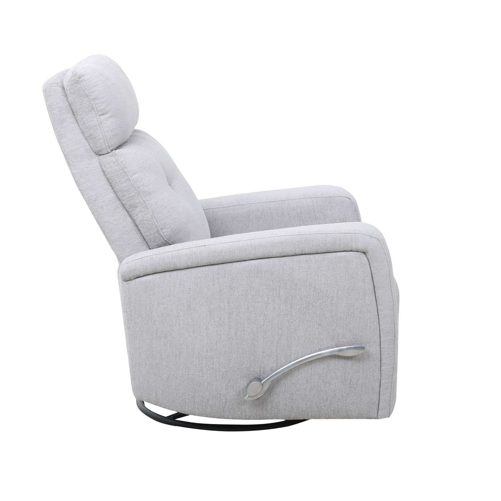Dalton Grey Tufted Swivel Recliner 4