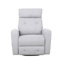 Dalton Grey Tufted Swivel Recliner view 3
