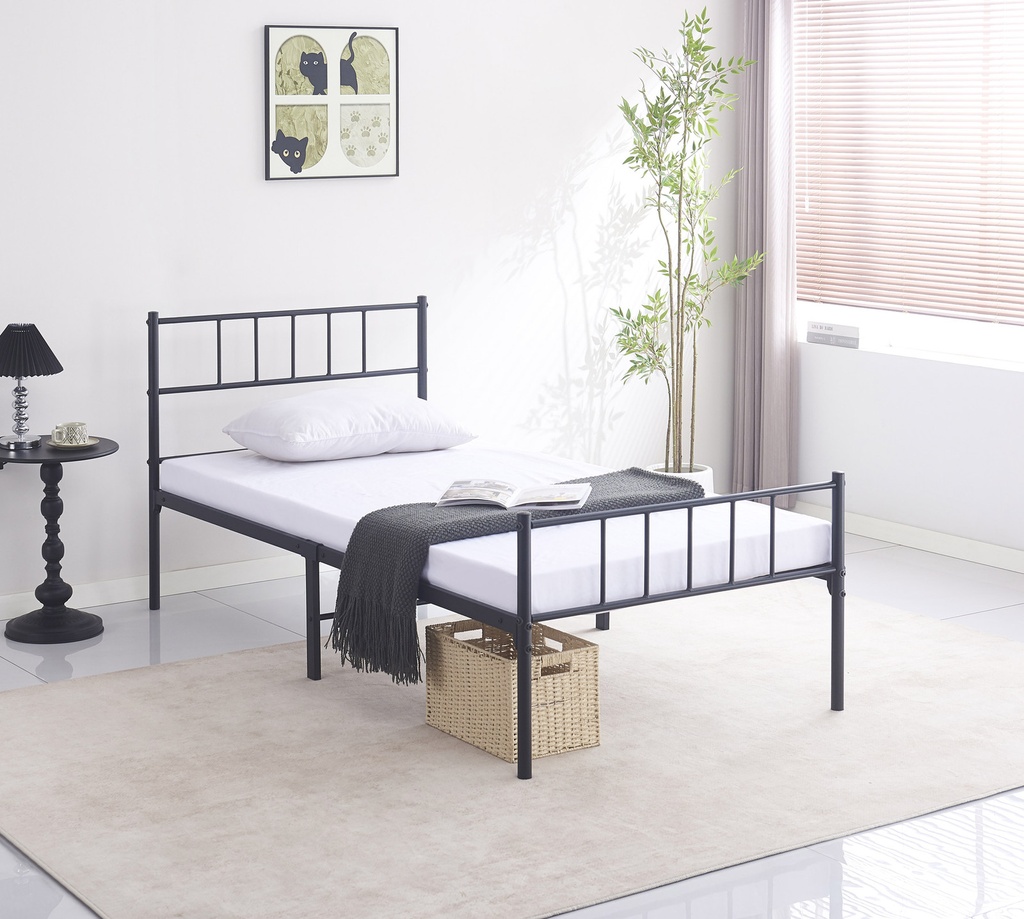 Somerset Black Steel Industrial Ladder Single Platform Bed view 1