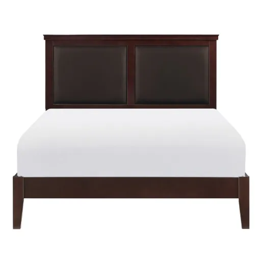 Seabright Cherry Eastern King Bed with Padded Leatherette Headboard 3