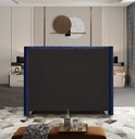 Dunmore Royal Blue Velvet Button-Tufted Wingback Platform Bed view 8