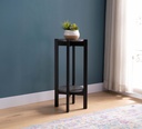 Distressed Grey Side Table with Black Legs view 1