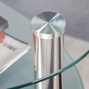 Clear Tempered Glass Coffee Table with Chrome Legs view 2