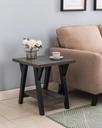 Black Leg Wood 3-Piece Coffee Table Set with Shelf view 3