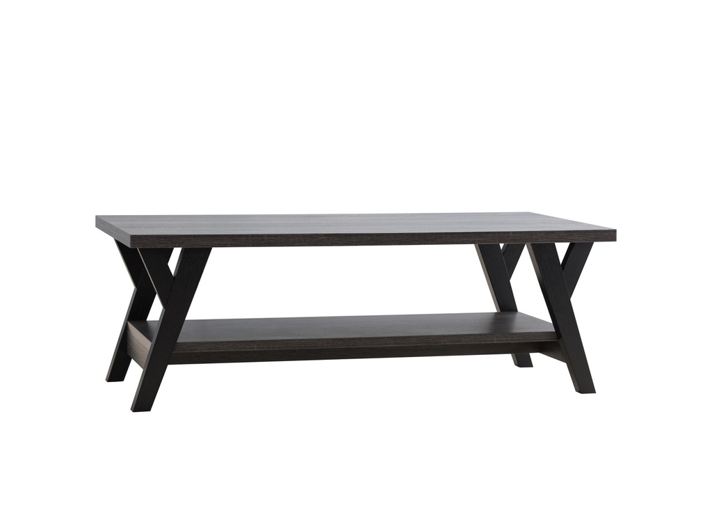 Black Leg Wood 3-Piece Coffee Table Set with Shelf view 5