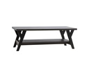 Black Leg Wood 3-Piece Coffee Table Set with Shelf view 5