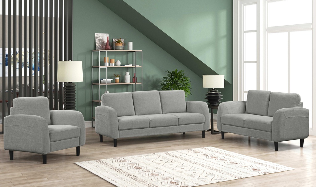 Sierra Tailored Modern Loveseat (Grey) view 1