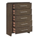 Oakridge Walnut 5-Drawer Chest view 3