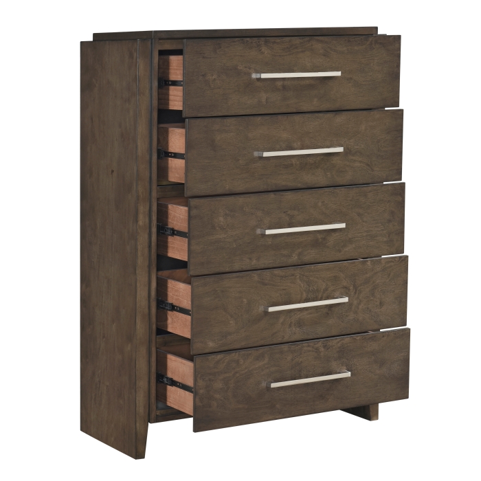 Oakridge Walnut 5-Drawer Chest 4
