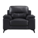 Mischa Black Leather Match Accent Chair view 1