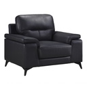 Mischa Black Leather Match Accent Chair view 2