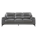 Mischa Dark Grey Leather-Match Sofa view 1