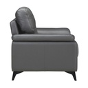 Mischa Dark Grey Leather Match Accent Chair view 1
