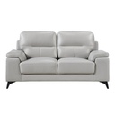 Mischa Silver Leather-Match Loveseat view 1