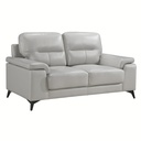 Mischa Silver Leather-Match Loveseat view 2