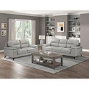 Mischa Silver Leather-Match Loveseat view 5