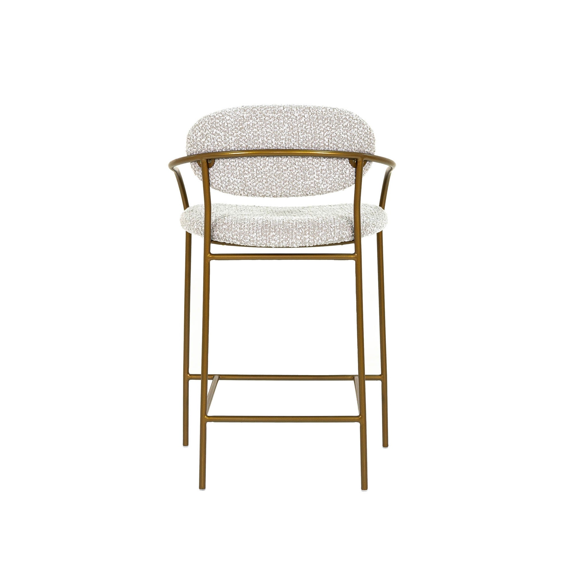 Gold Frame Boucle Counter Stool 4