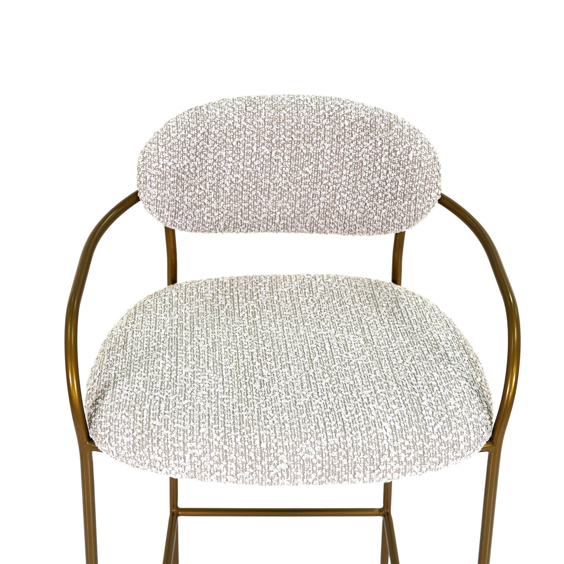 Gold Frame Boucle Counter Stool 6