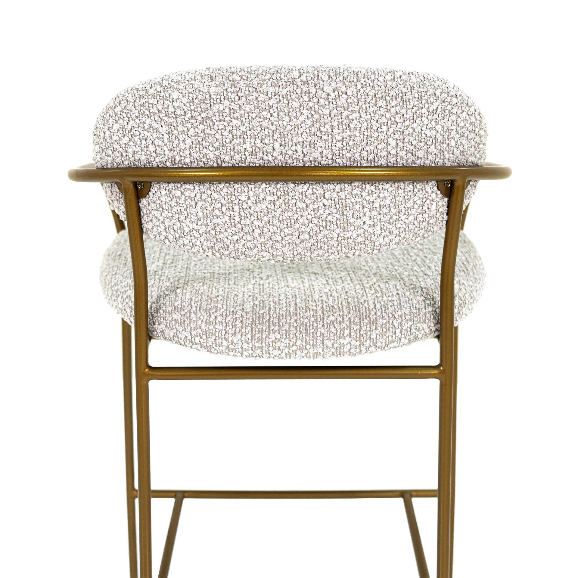 Gold Frame Boucle Counter Stool 7