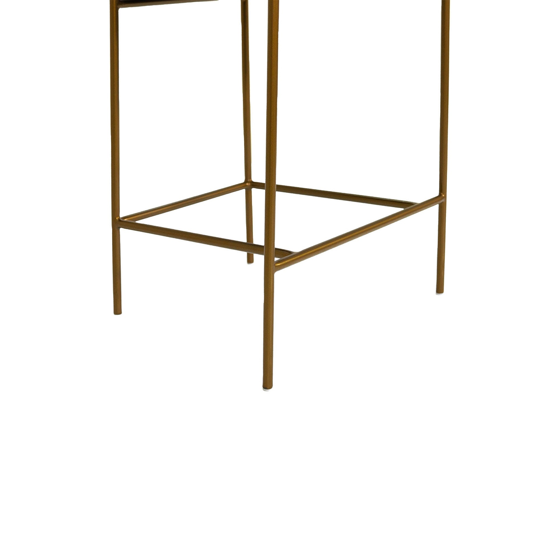 Gold Frame Boucle Counter Stool 9