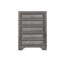 Milton 6-Piece Bedroom Set with LED Storage Bed Grey Milton Chest
