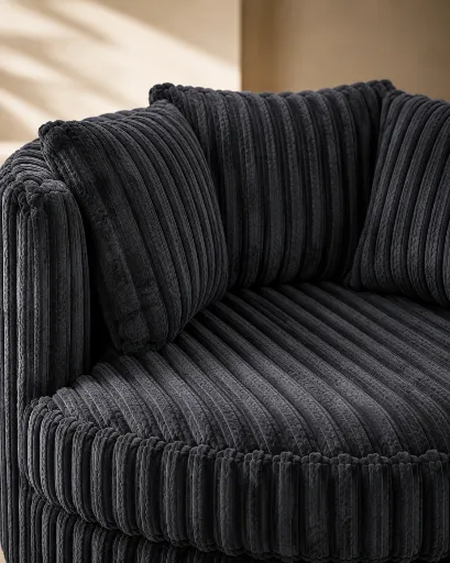 Haven 55" Custom Round Swivel Accent Chair 9