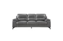 Mischa 2 Piece Sofa and Loveseat Set (Dark Grey Leather) - image 5