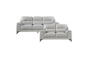 Mischa 2 Piece Sofa and Loveseat Set (Silver Leather) - image 2