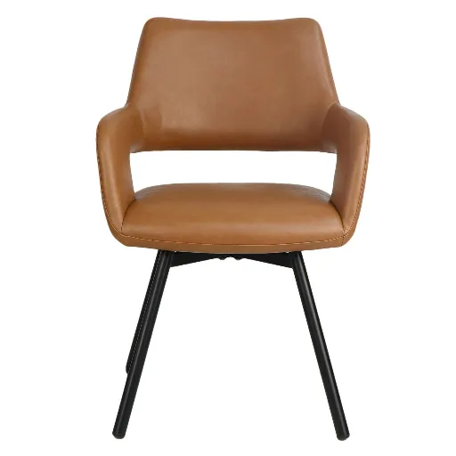 Ryder Leatherette Swivel Dining Chair 11