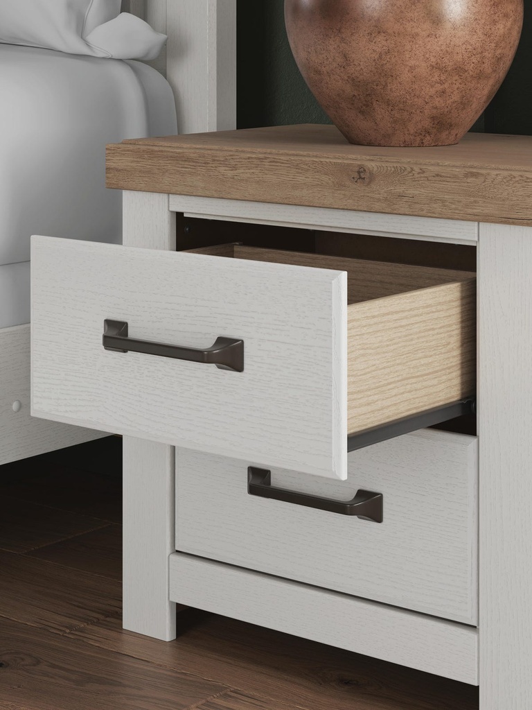 Winslow Two-Drawer Nightstand detail