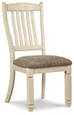 Bolanburg Antique White Upholstered Dining Side Chair (Slat- sw-p1-ko
