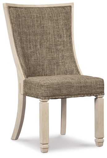 Bolanburg Antique White Upholstered Dining Side Chair (Cross-Back) 3