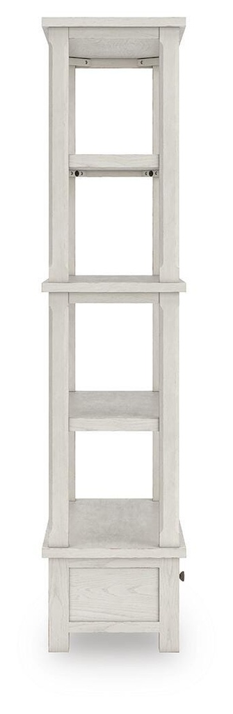 Robbinsdale Antiqued White Bookcase with Drawer view 1