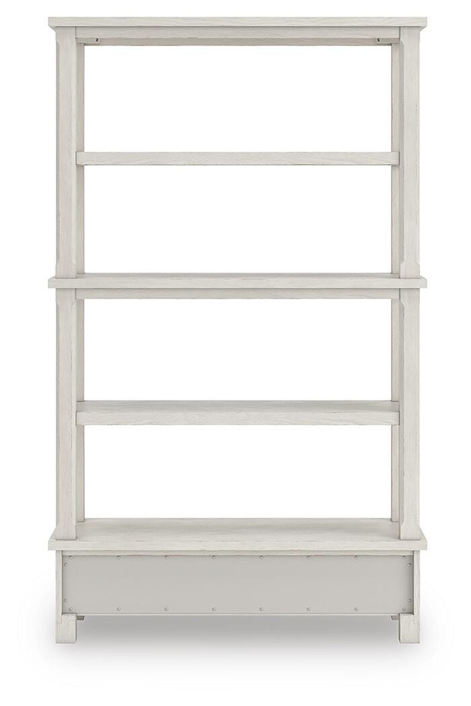 Robbinsdale Antiqued White Bookcase with Drawer view 2