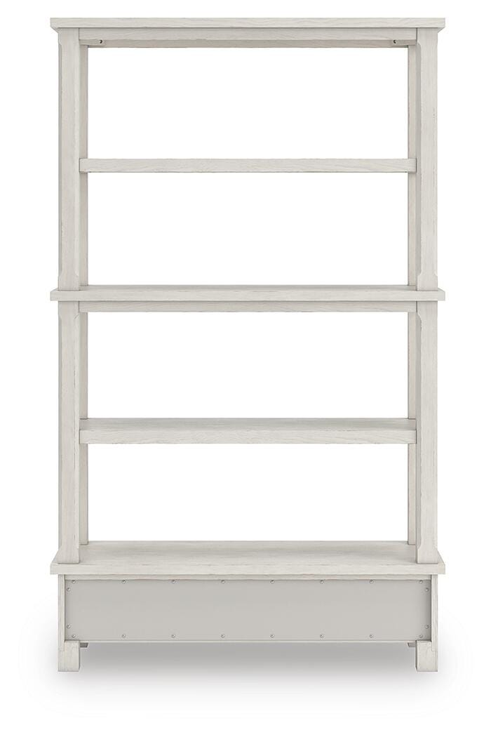 Robbinsdale Antiqued White Bookcase with Drawer 3