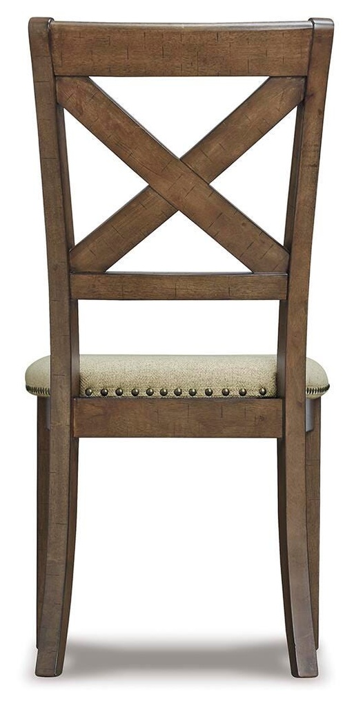 Moriville Nutmeg X-Back Upholstered Dining Side Chair view 1