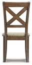 Moriville Nutmeg X-Back Upholstered Dining Side Chair view 1