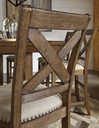 Moriville Nutmeg Upholstered Counter Height Stool detail