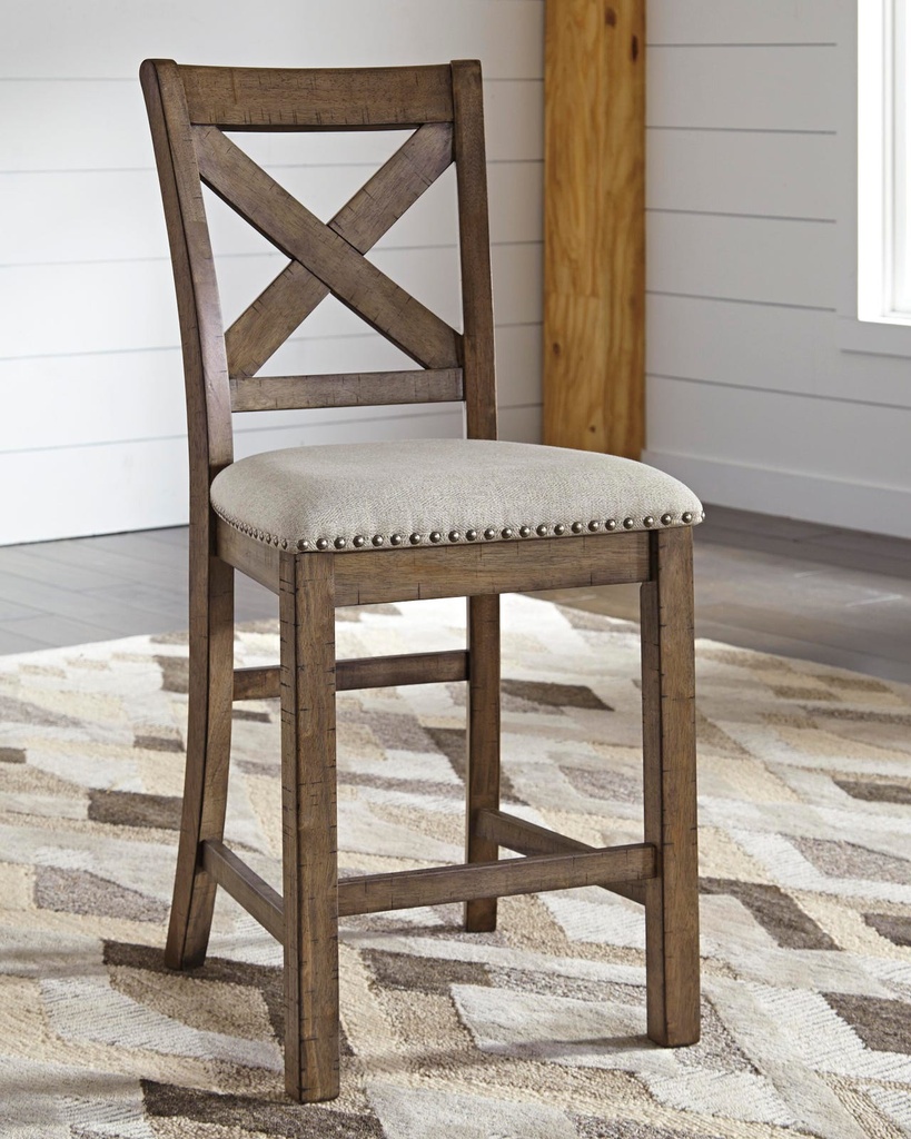 Moriville Nutmeg Upholstered Counter Height Stool 10x8-crop