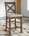 Moriville Nutmeg Upholstered Counter Height Stool 10x8-crop