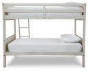 Robbinsdale Antiqued White Twin over Twin Bunk Bed with Ladder view 2