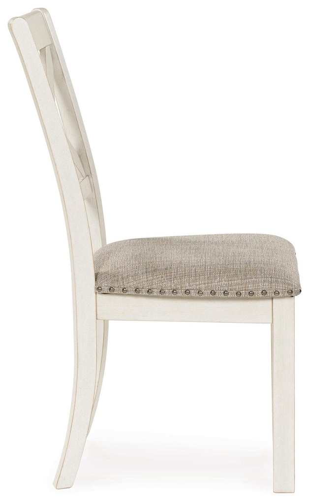 Robbinsdale Light Gray Upholstered X-Back Dining Side Chair view 1