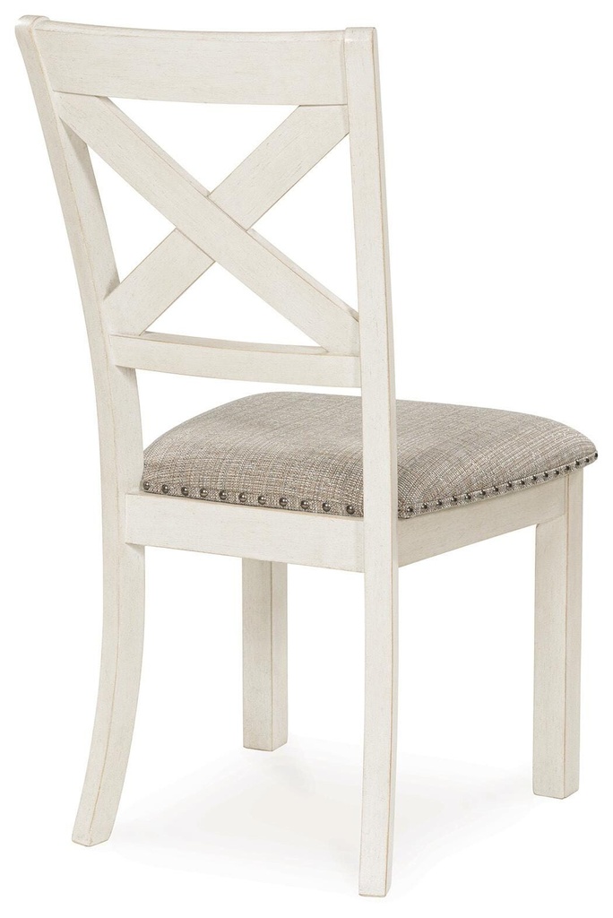 Robbinsdale Light Gray Upholstered X-Back Dining Side Chair view 2