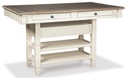 Bolanburg Two-Tone Rectangular Counter Height Dining Table with Wine Rack view 1