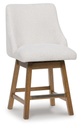 Cabalynn Upholstered Swivel Counter Height Stool view 1