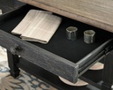 Tyler Creek Rectangular Dining Table with Storage Drawers detail