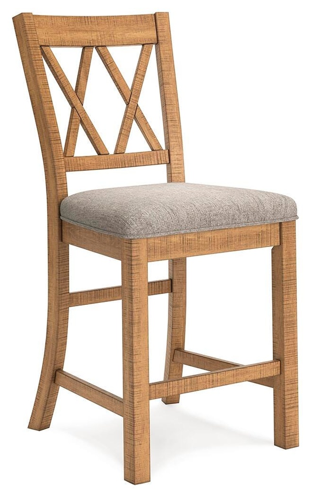 Havonplane Counter Height Upholstered X-Back Barstool view 1